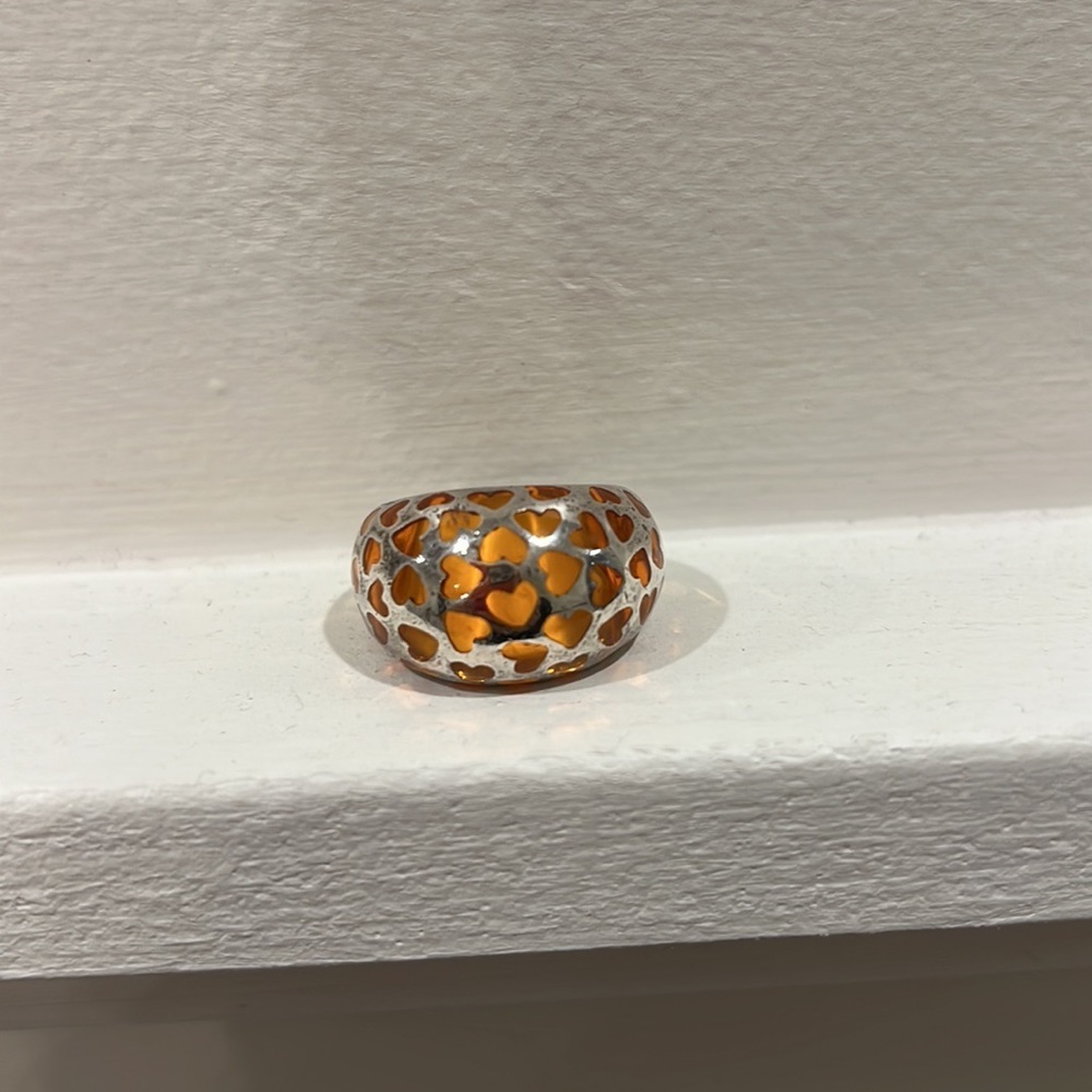 Stunning Sterling silver and murano glass ring